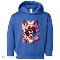 French Bulldog Dog St Valentines Day Artwork Gift Toddler Hoodie thumb 0