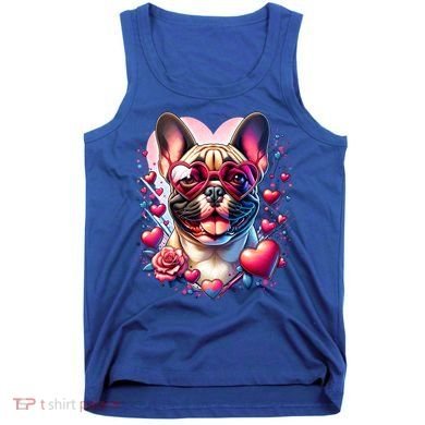 French Bulldog Dog St Valentines Day Artwork Gift Tank Top