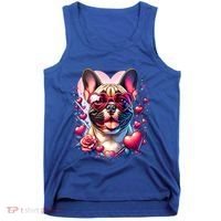 French Bulldog Dog St Valentines Day Artwork Gift Tank Top thumb 0