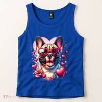 French Bulldog Dog St Valentines Day Artwork Gift Tank Top thumb 2