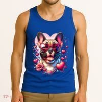 French Bulldog Dog St Valentines Day Artwork Gift Tank Top thumb 3
