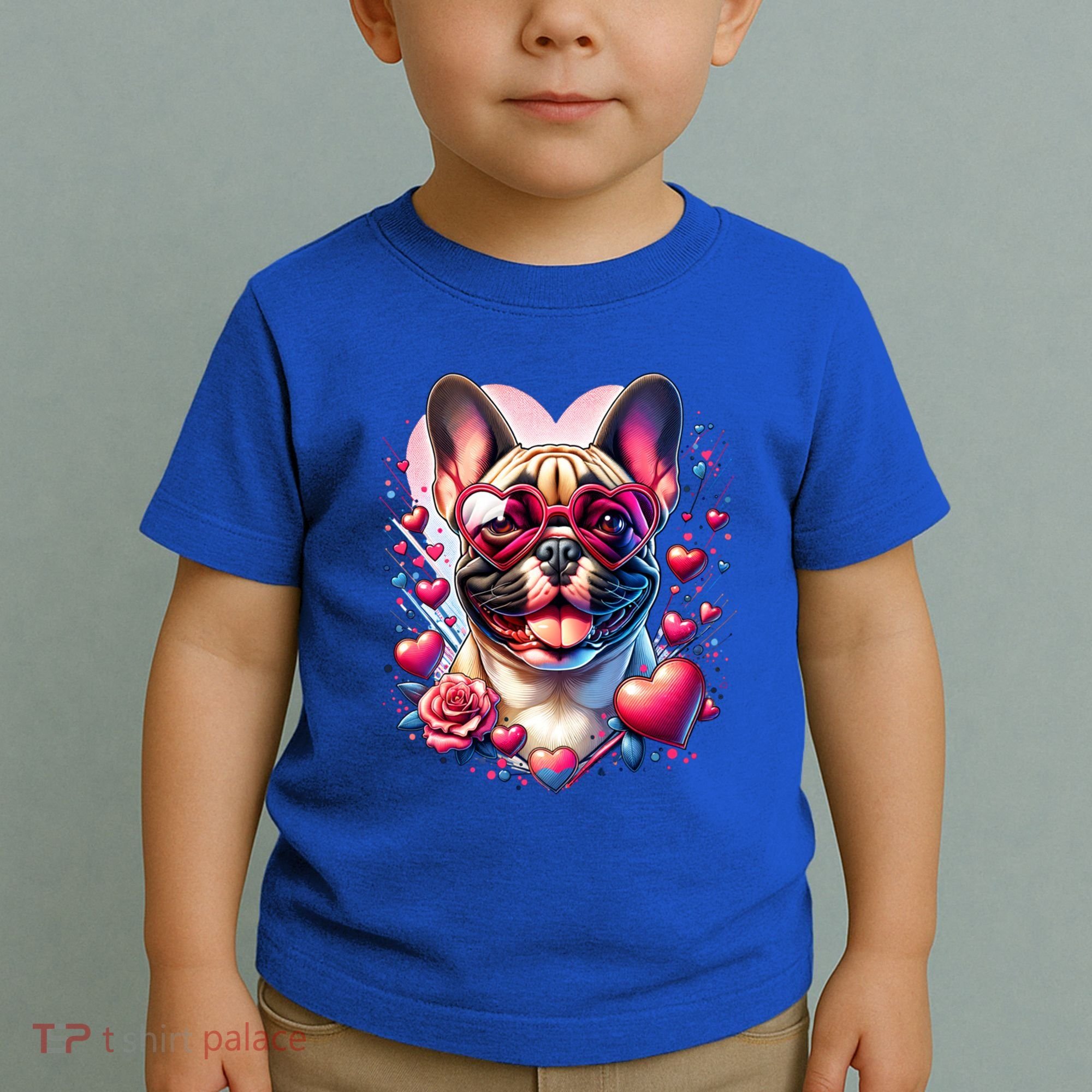 French Bulldog Dog St Valentines Day Artwork Gift Toddler T-Shirt