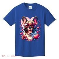 French Bulldog Dog St Valentines Day Artwork Gift Kids T-Shirt thumb 0