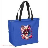 French Bulldog Dog St Valentines Day Artwork Gift Tote Bag thumb 2
