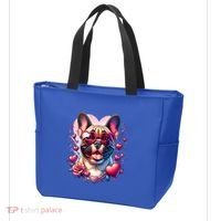 French Bulldog Dog St Valentines Day Artwork Gift Tote Bag thumb 3