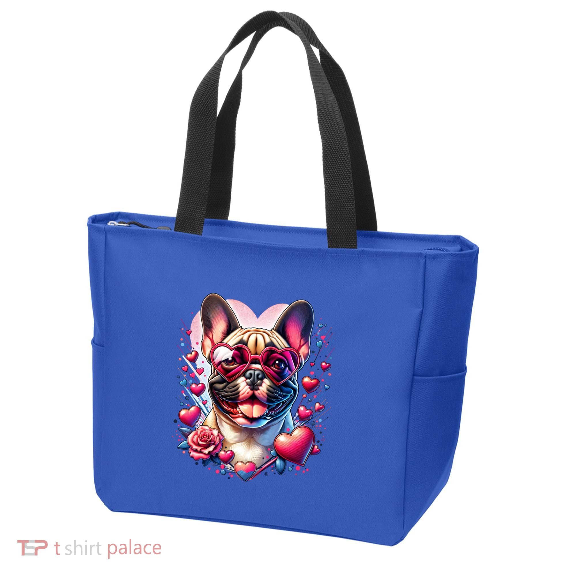 French Bulldog Dog St Valentines Day Artwork Gift Tote Bag