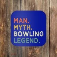 Funny Bowling Dad The Myth The Bowling Legend Gift Coaster thumb 0