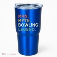 Funny Bowling Dad The Myth The Bowling Legend Gift Tumbler thumb 0
