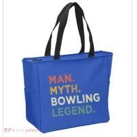 Funny Bowling Dad The Myth The Bowling Legend Gift Tote Bag thumb 2