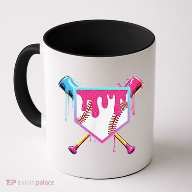 Funny Baseball Drip For Home Plate Ice Cream Drip Coffee Mug