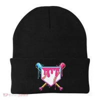 Funny Baseball Drip For Home Plate Ice Cream Drip Beanie thumb 0