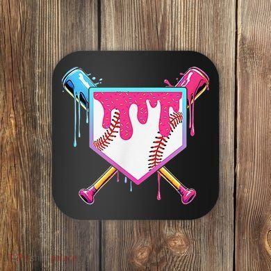 Funny Baseball Drip For Home Plate Ice Cream Drip Coaster