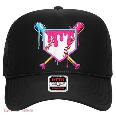 Funny Baseball Drip For Home Plate Ice Cream Drip Hat