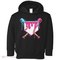 Funny Baseball Drip For Home Plate Ice Cream Drip Toddler Hoodie thumb 0