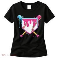 Funny Baseball Drip For Home Plate Ice Cream Drip Women's T-Shirt thumb 0