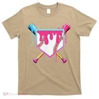 Funny Baseball Drip For Home Plate Ice Cream Drip T-Shirt thumb 0