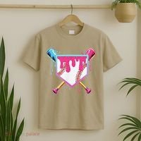 Funny Baseball Drip For Home Plate Ice Cream Drip T-Shirt thumb 2