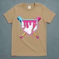 Funny Baseball Drip For Home Plate Ice Cream Drip T-Shirt thumb 5