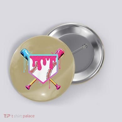 Funny Baseball Drip For Home Plate Ice Cream Drip Button