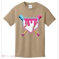 Funny Baseball Drip For Home Plate Ice Cream Drip Kids T-Shirt thumb 0