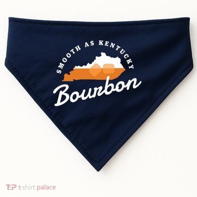 Funny Bourbon Drinker Smooth As Kentucky Bourbon Whiskey USA-Made Doggie Bandana