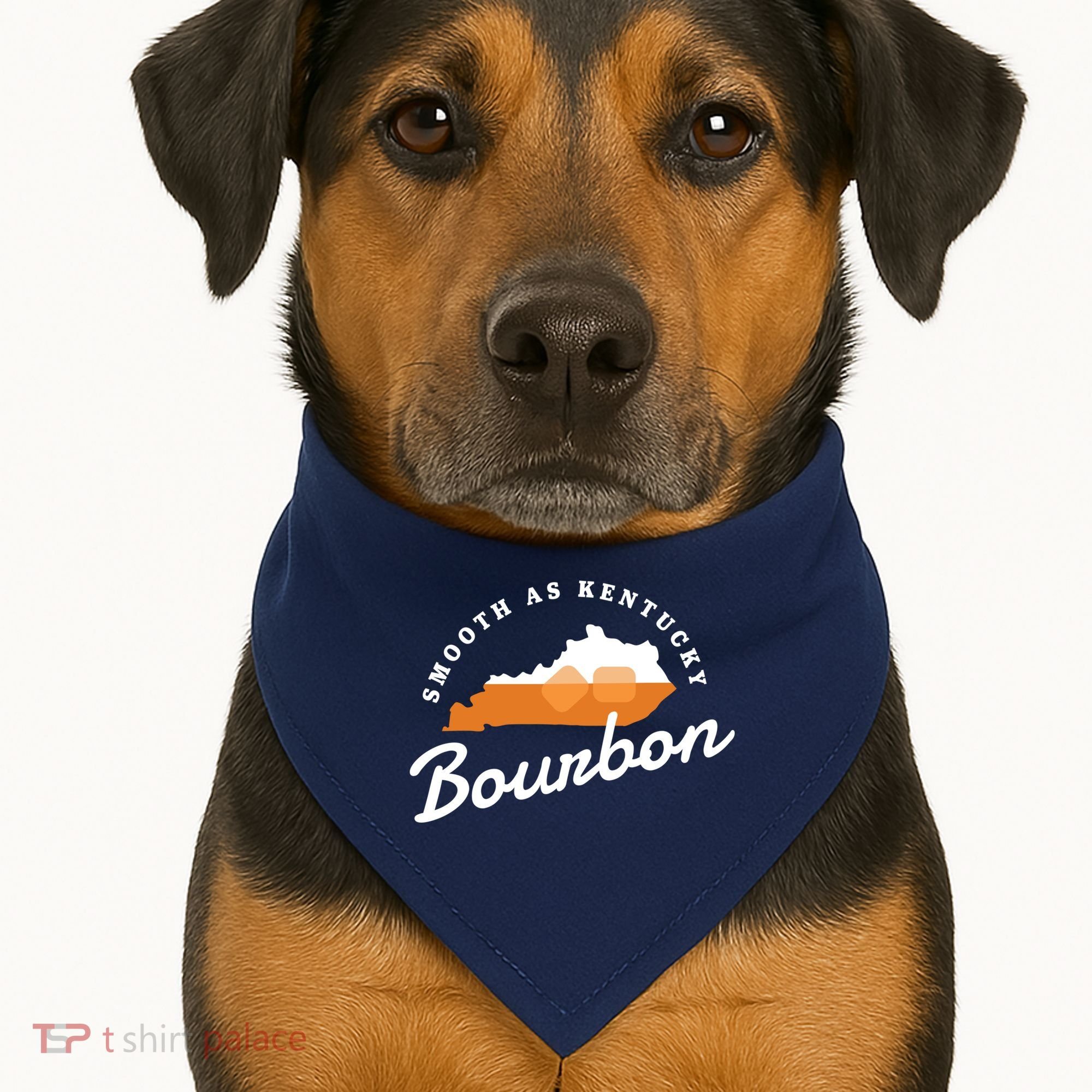 Funny Bourbon Drinker Smooth As Kentucky Bourbon Whiskey USA-Made Doggie Bandana