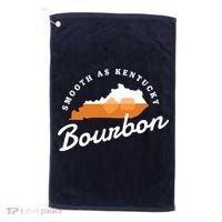 Funny Bourbon Drinker Smooth As Kentucky Bourbon Whiskey Golf Towel thumb 0