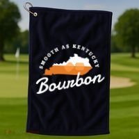 Funny Bourbon Drinker Smooth As Kentucky Bourbon Whiskey Golf Towel thumb 1