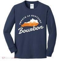 Funny Bourbon Drinker Smooth As Kentucky Bourbon Whiskey Kids Long Sleeve Shirt thumb 0