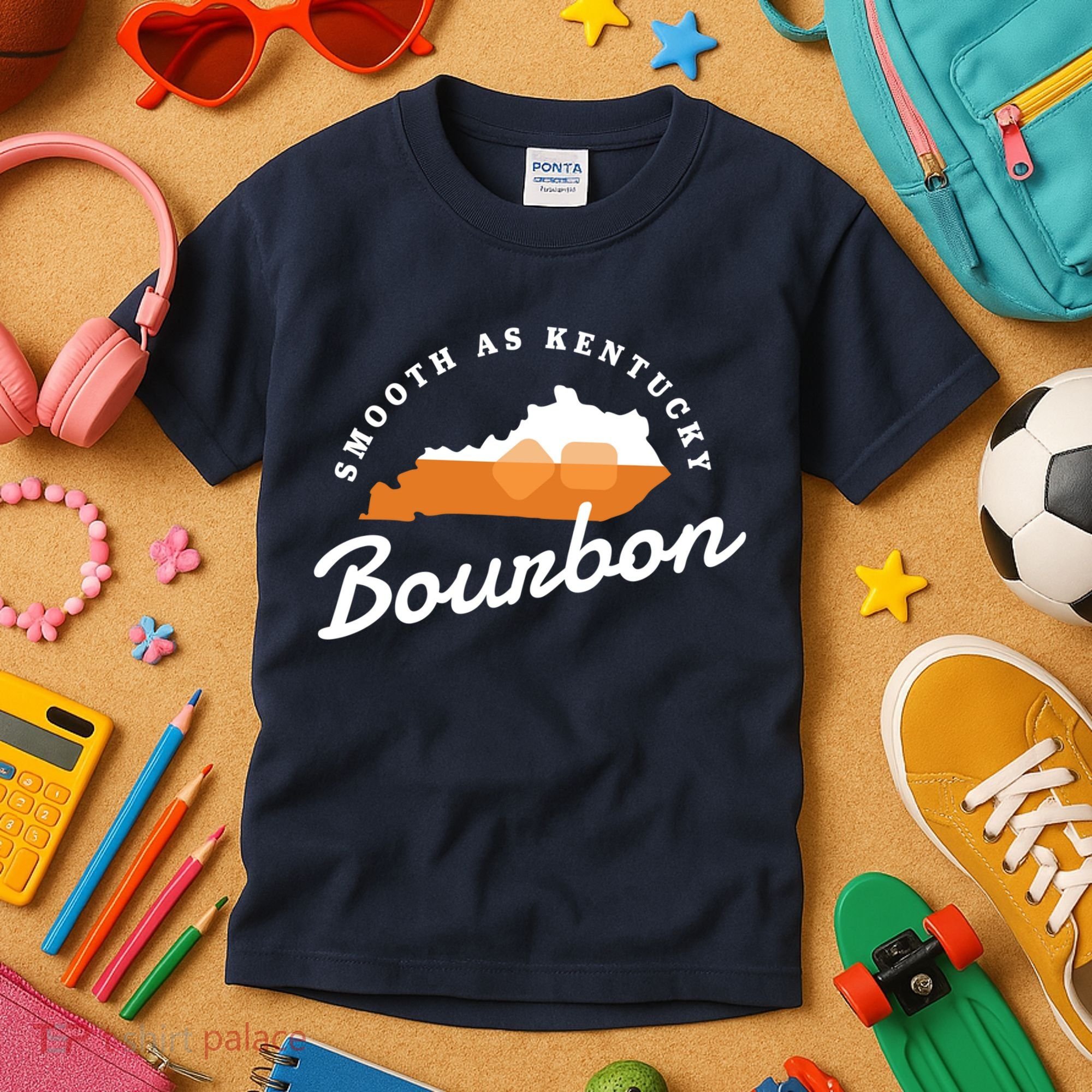 Funny Bourbon Drinker Smooth As Kentucky Bourbon Whiskey Kids T-Shirt