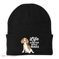 Funny Beagle Dog Life Is Better With A Beagle Beanie thumb 0