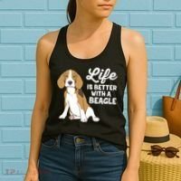 Funny Beagle Dog Life Is Better With A Beagle Women's Tank Top thumb 2