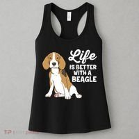 Funny Beagle Dog Life Is Better With A Beagle Women's Tank Top thumb 3