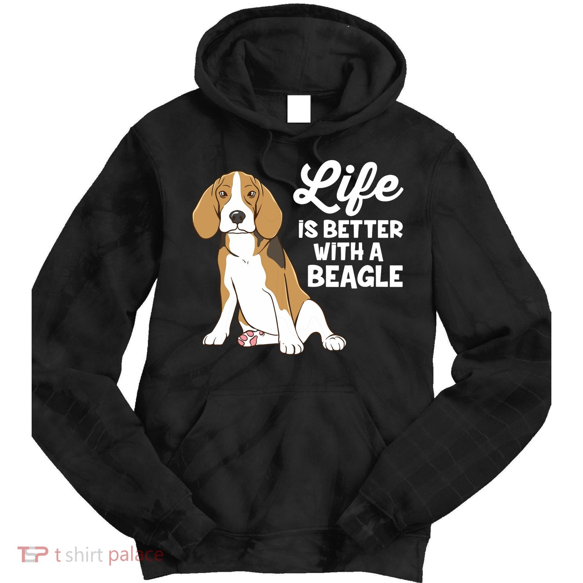 Funny Beagle Dog Life Is Better With A Beagle Tie Dye Hoodie