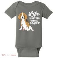 Funny Beagle Dog Life Is Better With A Beagle Baby Bodysuit thumb 0