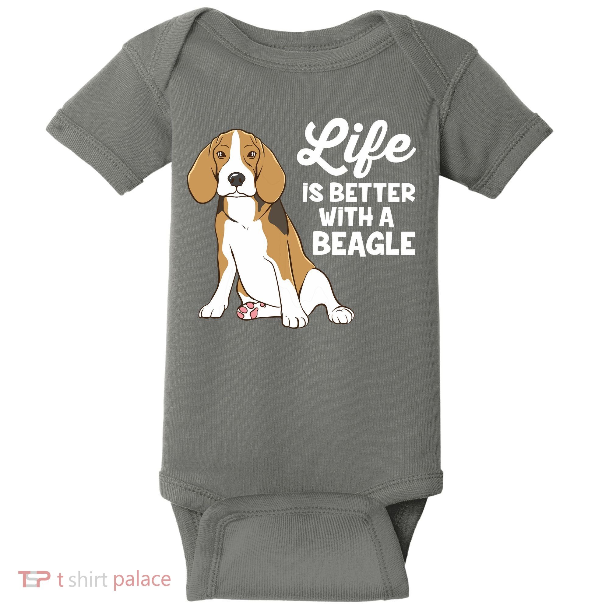 Funny Beagle Dog Life Is Better With A Beagle Baby Bodysuit