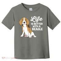 Funny Beagle Dog Life Is Better With A Beagle Toddler T-Shirt thumb 0