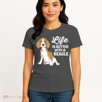 Funny Beagle Dog Life Is Better With A Beagle Women's T-Shirt thumb 4