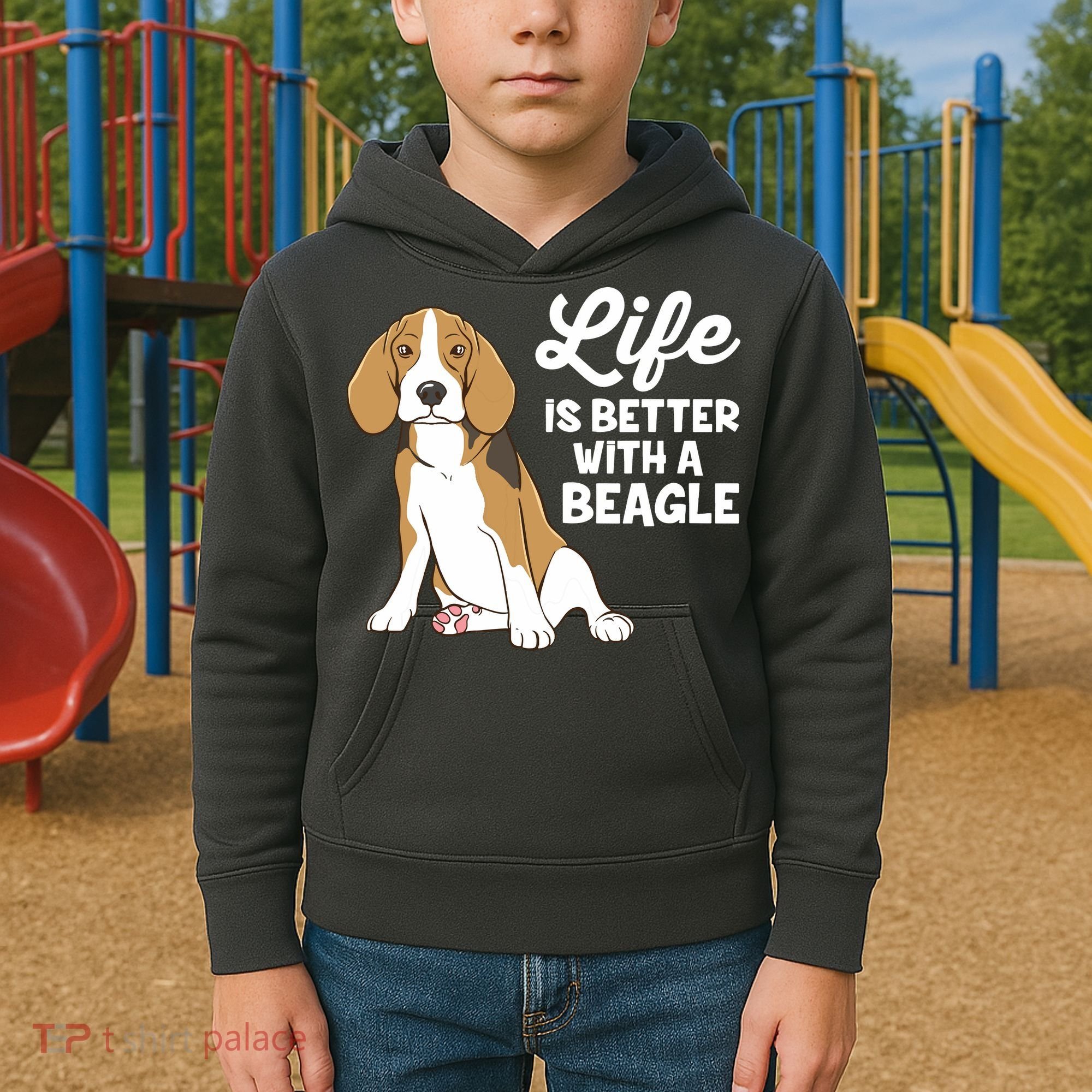 Funny Beagle Dog Life Is Better With A Beagle Kids Hoodie