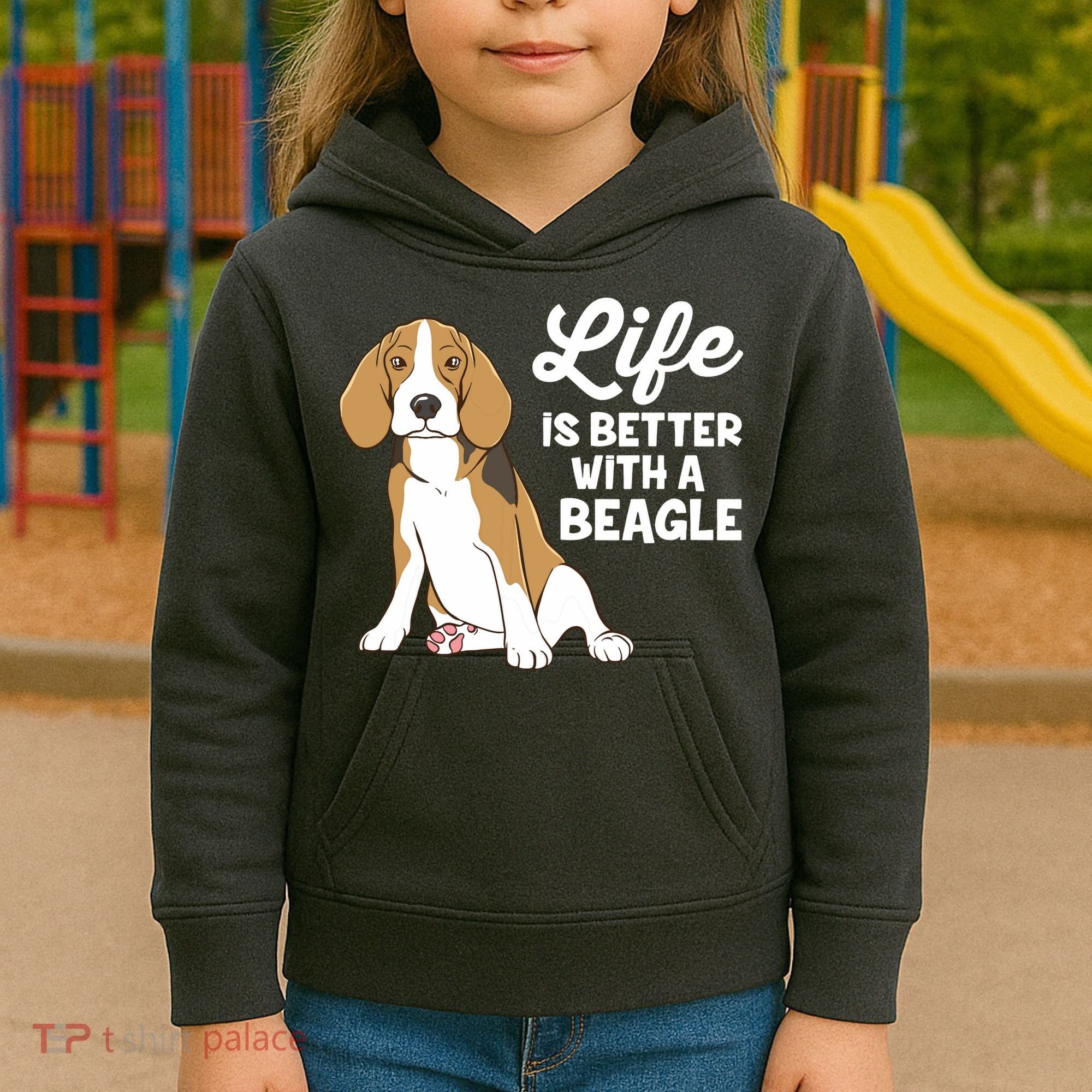 Funny Beagle Dog Life Is Better With A Beagle Kids Hoodie
