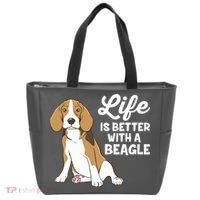 Funny Beagle Dog Life Is Better With A Beagle Tote Bag thumb 0