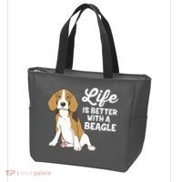 Funny Beagle Dog Life Is Better With A Beagle Tote Bag thumb 3
