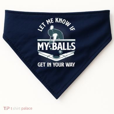 Funny Billiards Design For Billiard Pool Player USA-Made Doggie Bandana