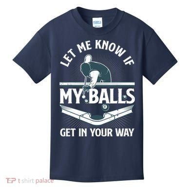 Funny Billiards Design For Billiard Pool Player Kids T-Shirt