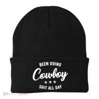 Funny Been Doing Cowboy Shit All Day Gift Beanie thumb 0