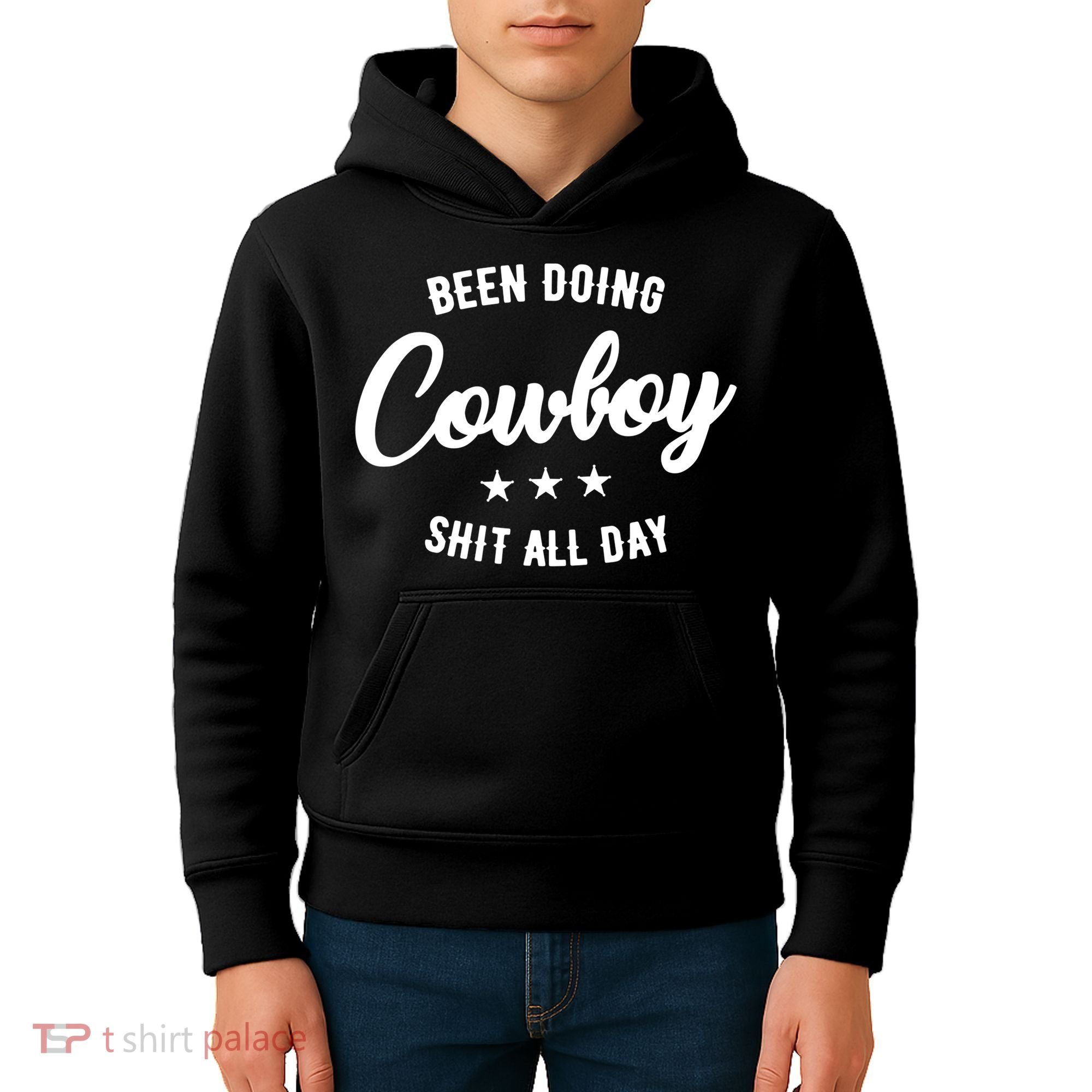 Funny Been Doing Cowboy Shit All Day Gift Kids Hoodie