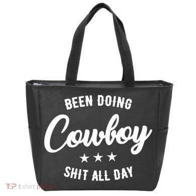 Funny Been Doing Cowboy Shit All Day Gift Tote Bag