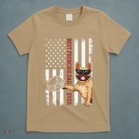 French Bulldog Dad American Flag Frenchie Dog Outfit T-Shirt thumb 5