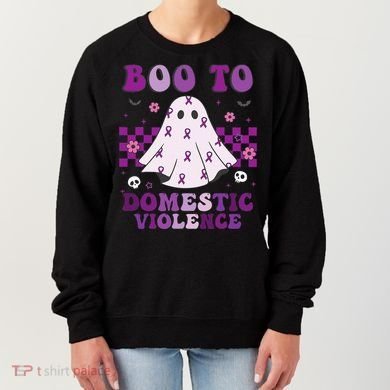 funny Boo Domestic Violence Awareness Women's Sweatshirt