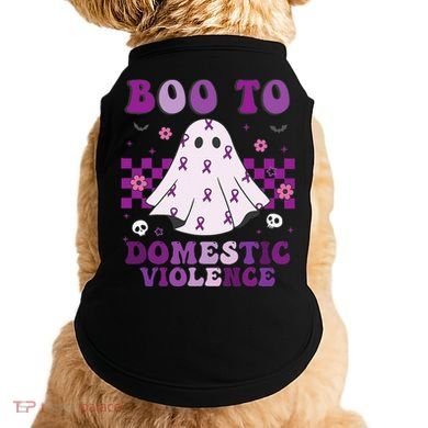 funny Boo Domestic Violence Awareness Doggie Tank